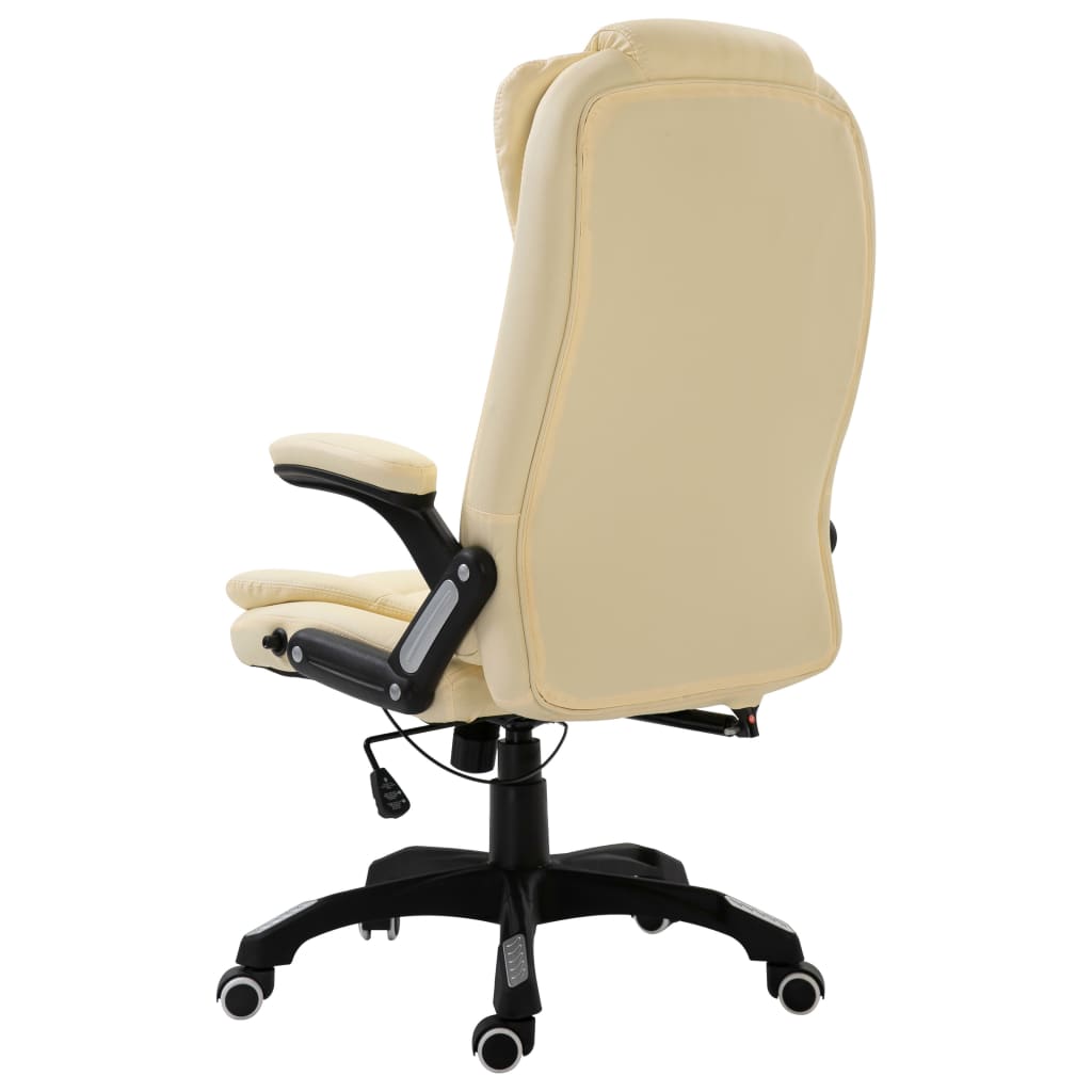 Office chair artificial leather cream