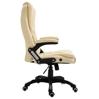 Office chair artificial leather cream
