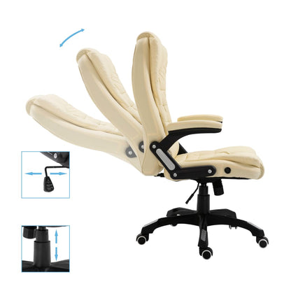 Office chair artificial leather cream