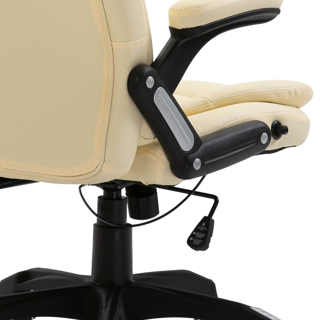 Office chair artificial leather cream