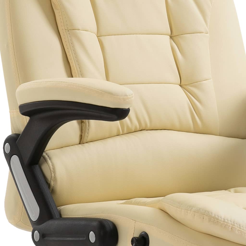 Office chair artificial leather cream