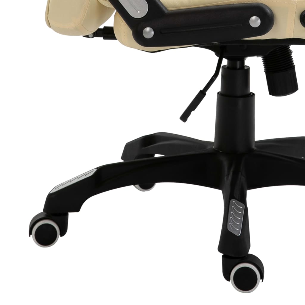 Office chair artificial leather cream