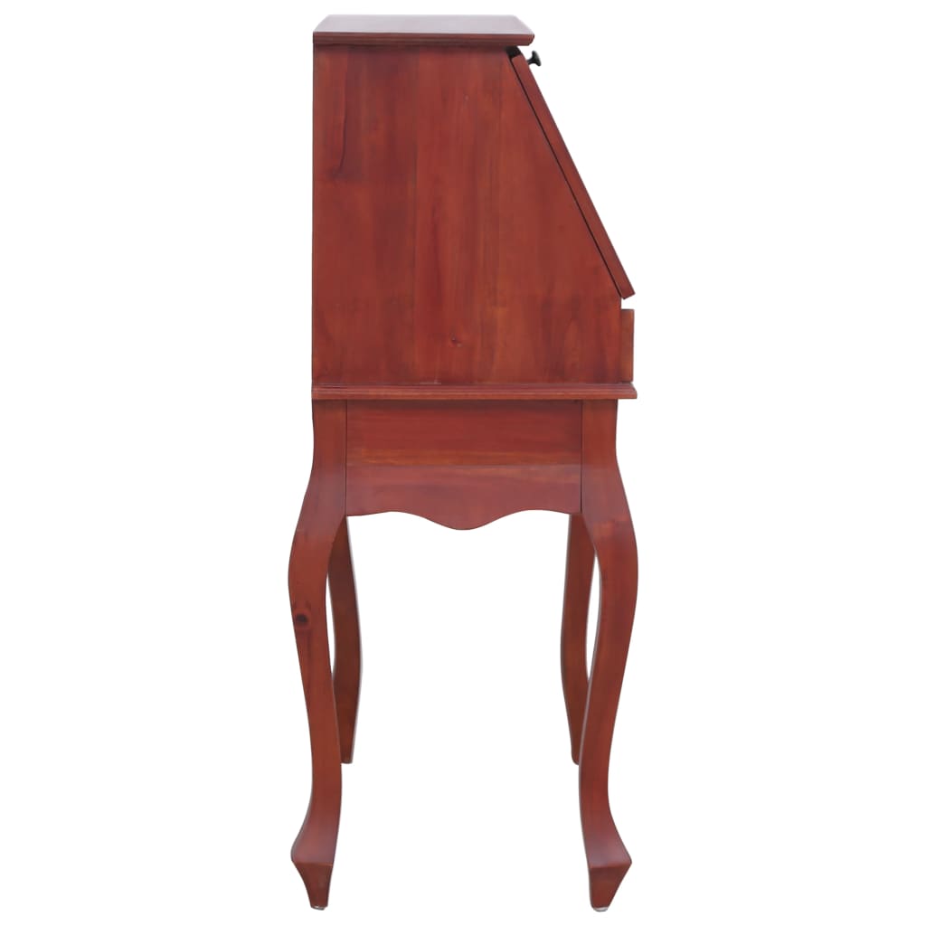 Secretary 78x42x103 cm solid mahogany wood brown