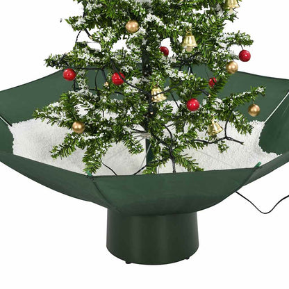 Kerstboom sneeuwend met paraplubasis 75 cm groen
