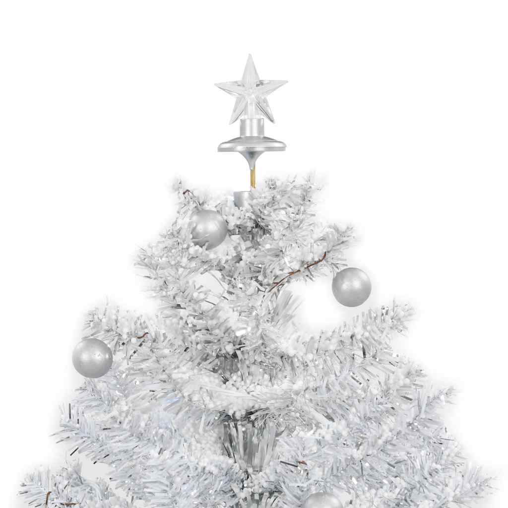 Kerstboom sneeuwend met paraplubasis 75 cm wit