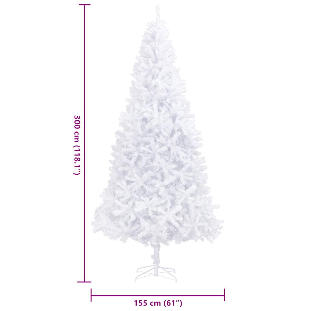 Kunstkerstboom 300 cm wit