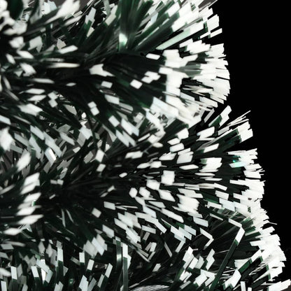 Voorverlichte kerstboom met standaard en LED 120 cm glasvezel