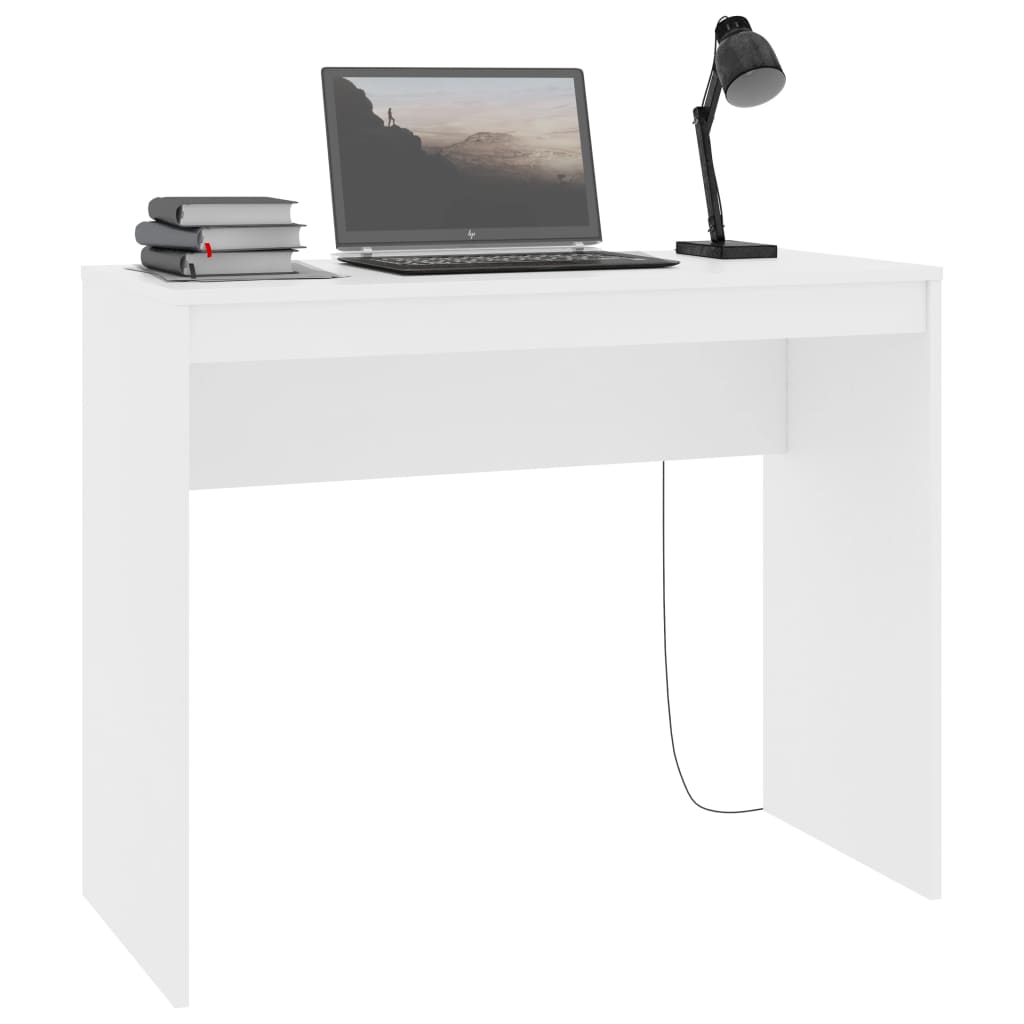 Desk 90x40x72 cm processed wood white
