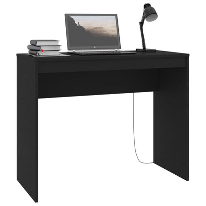 Bureau 90x40x72 cm bewerkt hout zwart