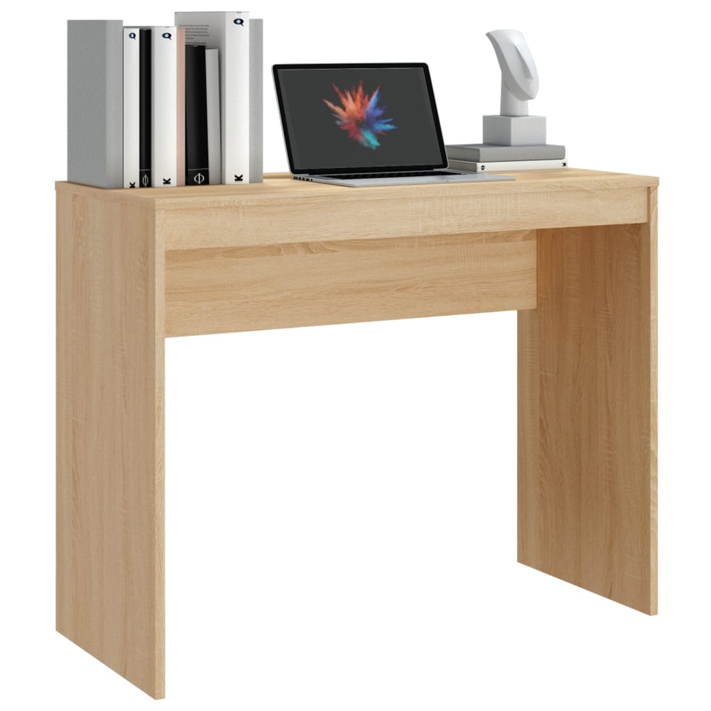 Bureau 90x40x72 cm bewerkt hout sonoma eikenkleurig