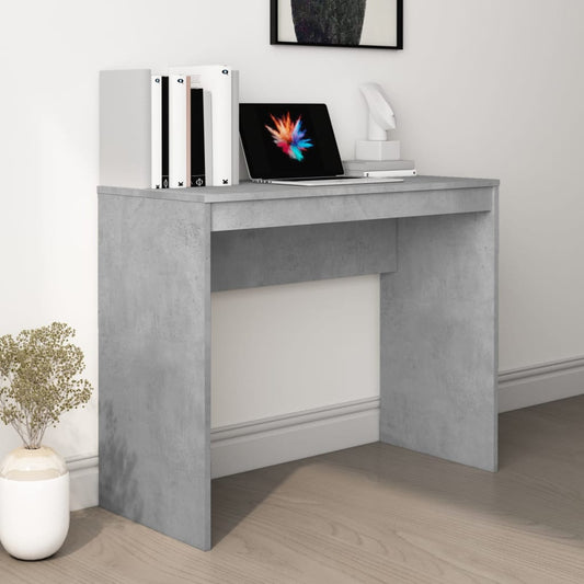 Desk 90x40x72 cm processed wood concrete gray