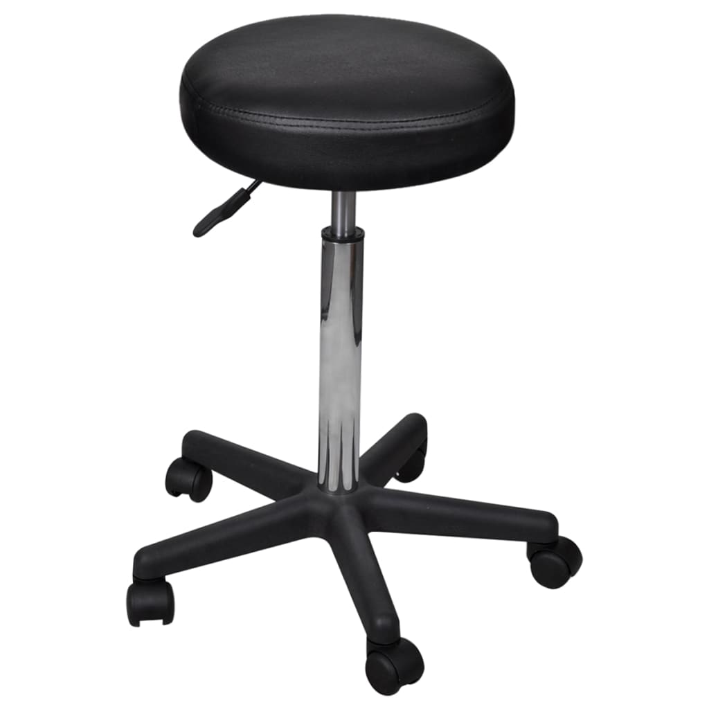 Office stools 2 pcs 35.5x84 cm artificial leather black