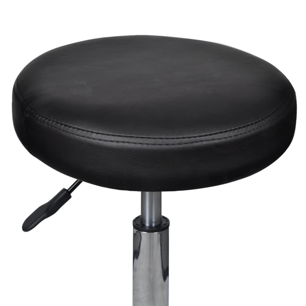Office stools 2 pcs 35.5x84 cm artificial leather black