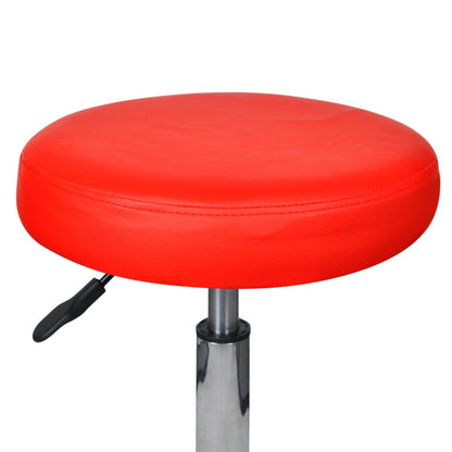 Office stools 2 pcs 35.5x84 cm artificial leather red