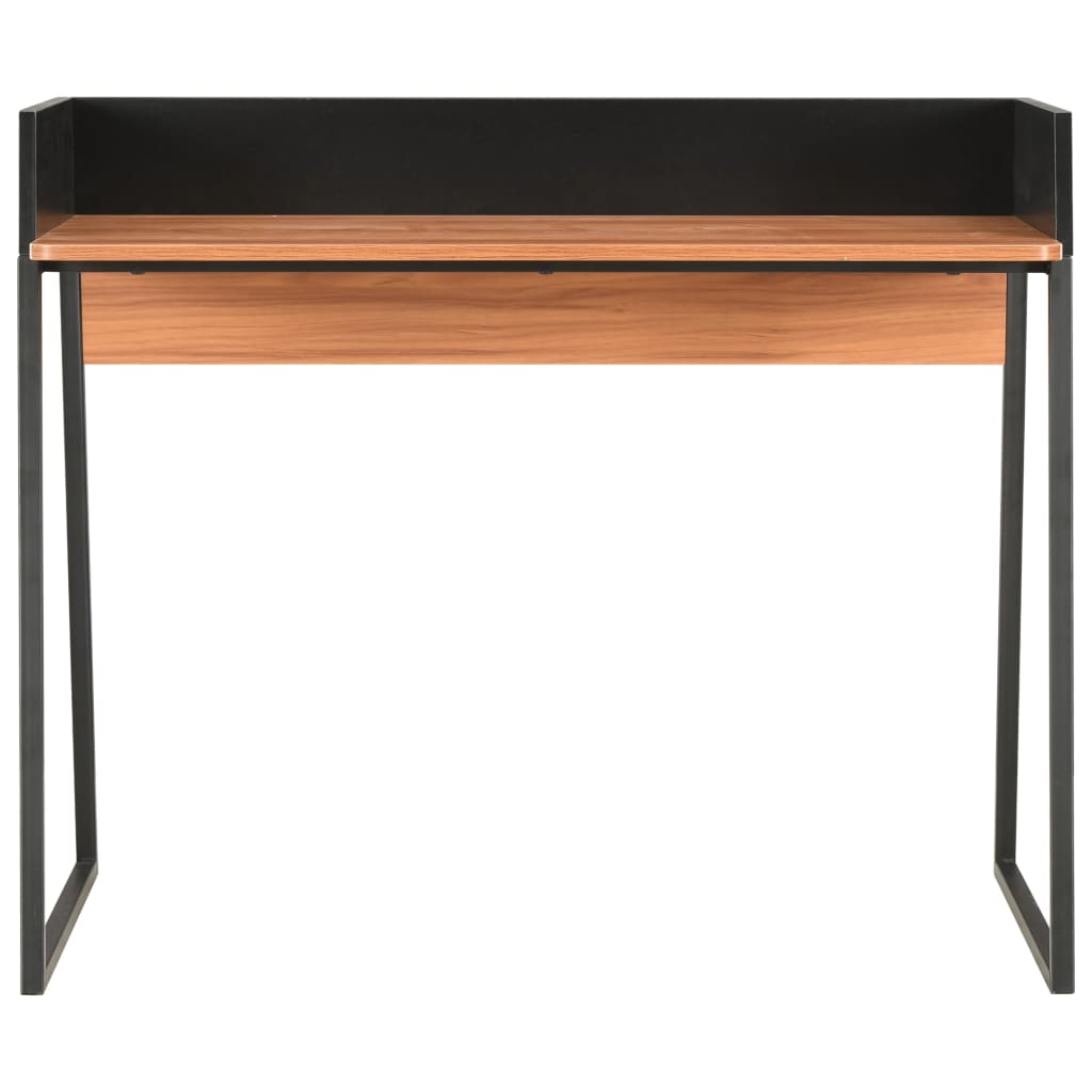 Desk 90x60x88 cm black and brown