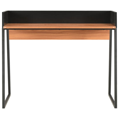 Desk 90x60x88 cm black and brown