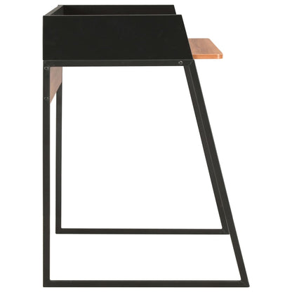 Desk 90x60x88 cm black and brown