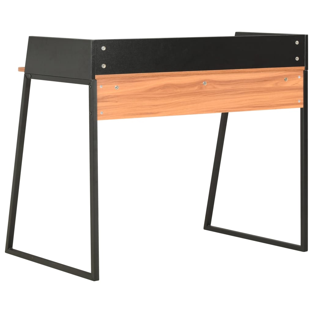 Desk 90x60x88 cm black and brown