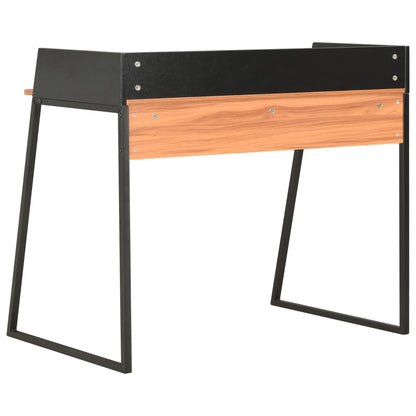 Desk 90x60x88 cm black and brown