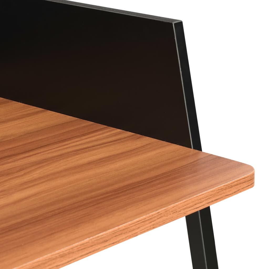 Desk 90x60x88 cm black and brown
