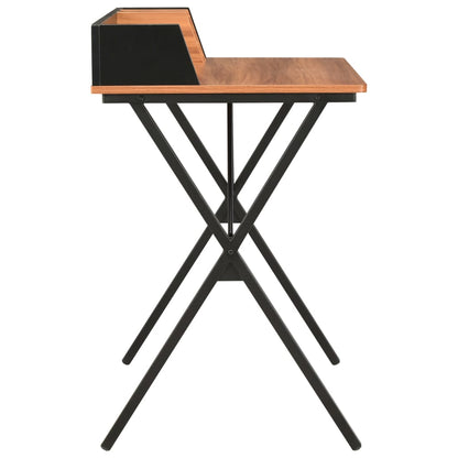 Desk 80x50x84 cm black and brown
