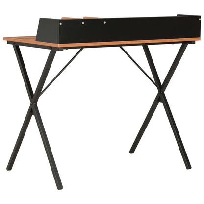 Desk 80x50x84 cm black and brown