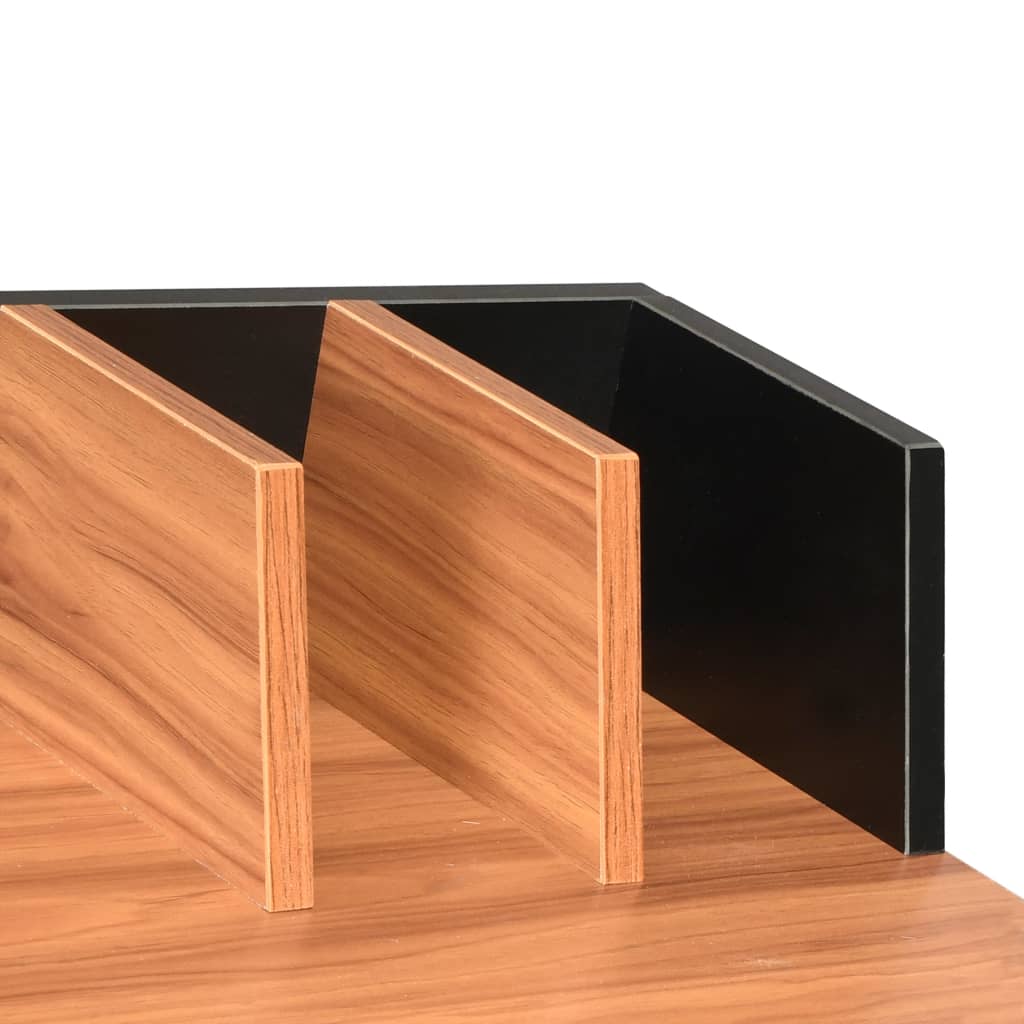 Desk 80x50x84 cm black and brown