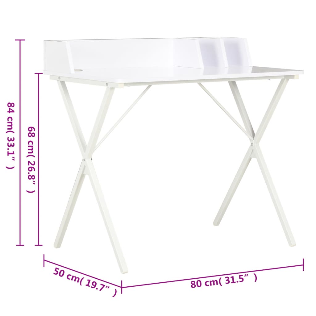 Desk 80x50x84 cm white