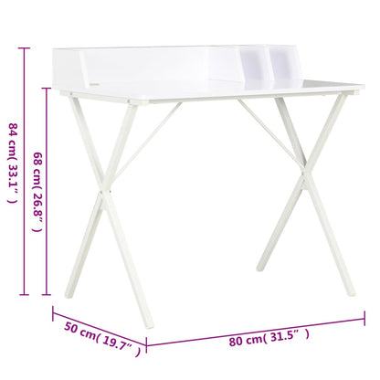 Desk 80x50x84 cm white