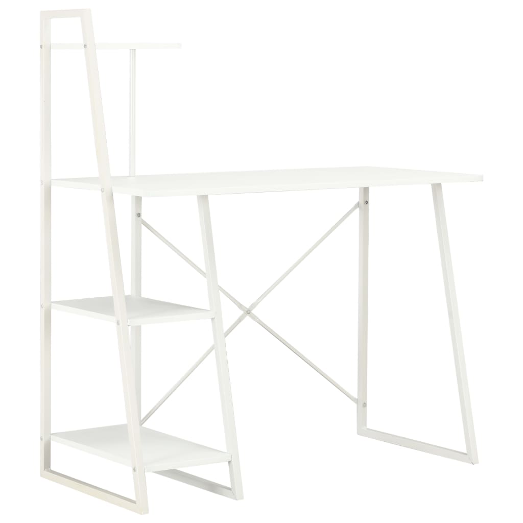 Desk with shelves 102x50x117 cm white