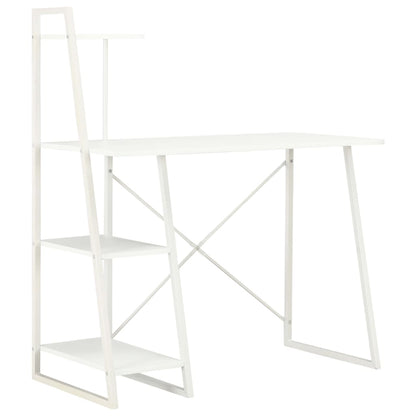 Desk with shelves 102x50x117 cm white