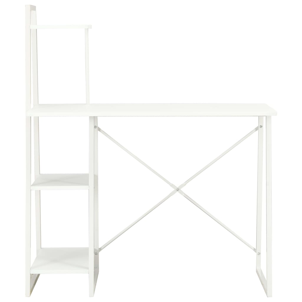 Desk with shelves 102x50x117 cm white