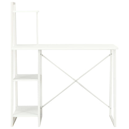 Desk with shelves 102x50x117 cm white
