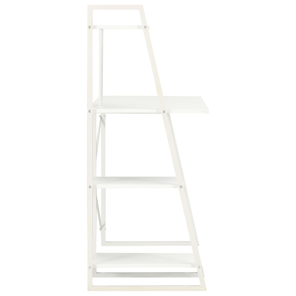 Desk with shelves 102x50x117 cm white