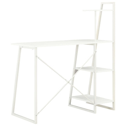 Desk with shelves 102x50x117 cm white