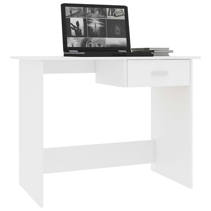 Desk 100x50x76 cm processed wood white