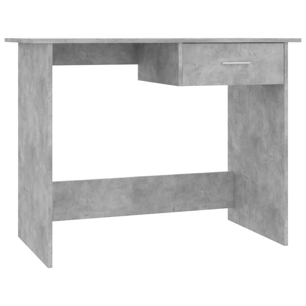 Bureau 100x50x76 cm bewerkt hout betongrijs