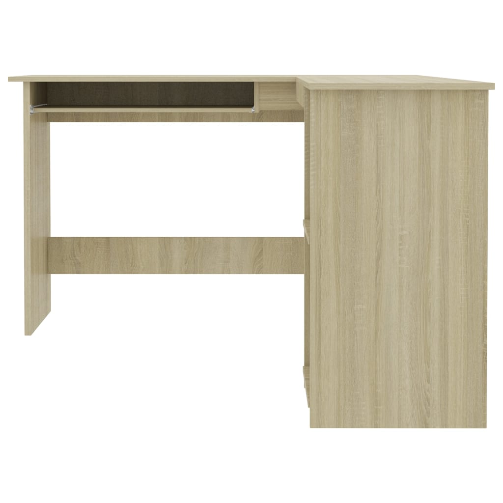Corner desk L-shaped 120x140x75cm processed wood sonoma oak color
