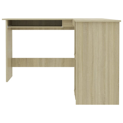 Corner desk L-shaped 120x140x75cm processed wood sonoma oak color