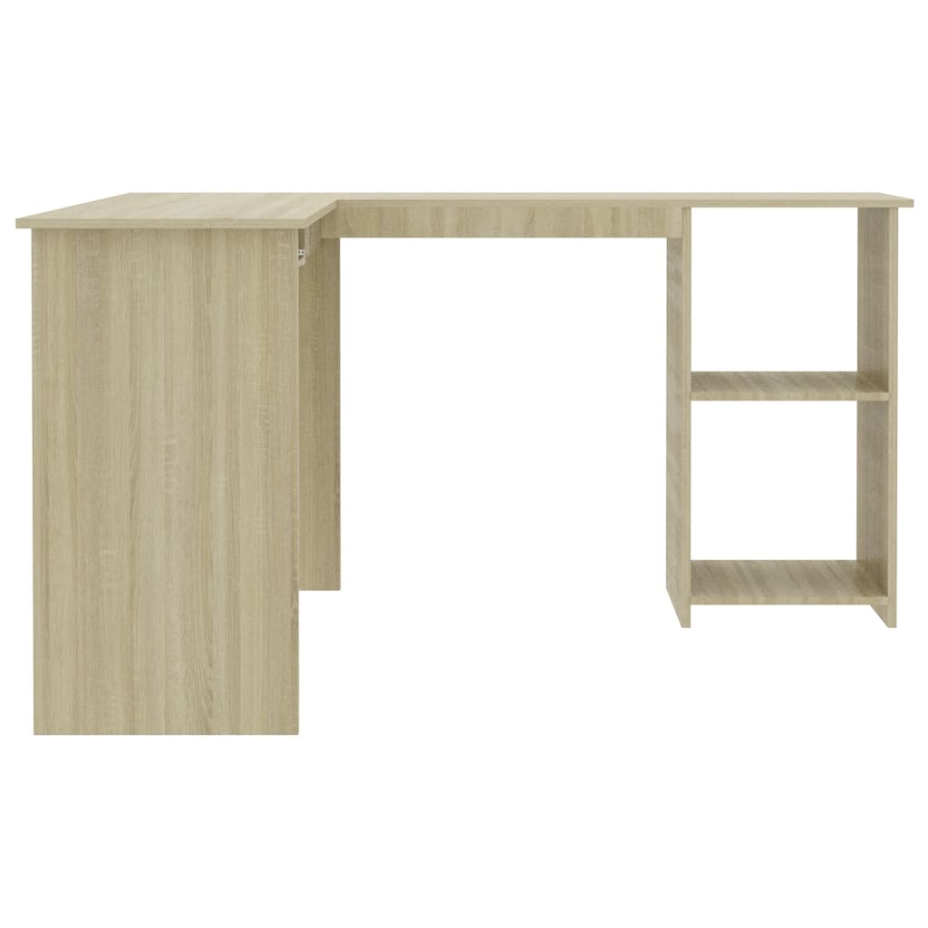 Corner desk L-shaped 120x140x75cm processed wood sonoma oak color