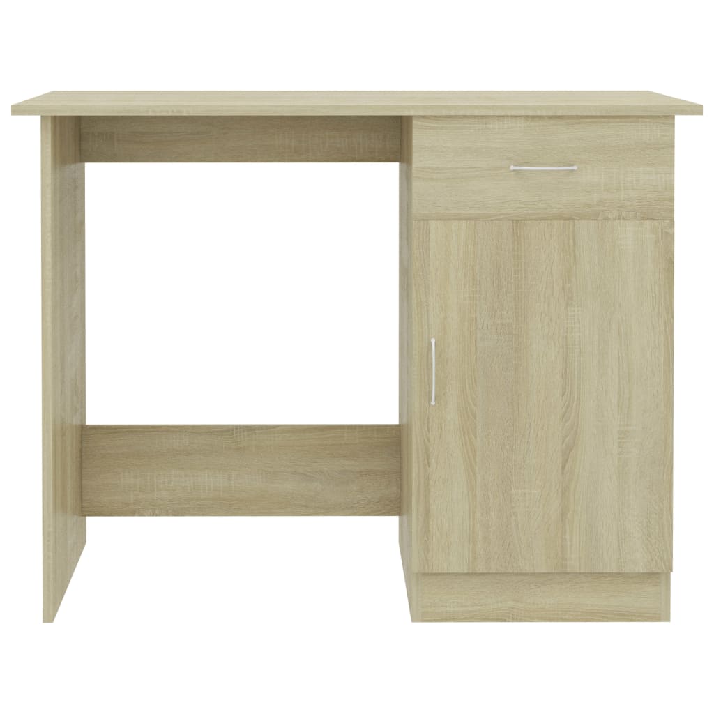 Bureau 100x50x76 cm bewerkt hout sonoma eikenkleurig