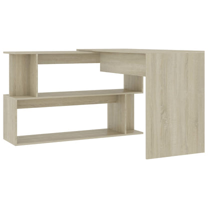 Hoekbureau 200x50x76 cm bewerkt hout sonoma eikenkleurig