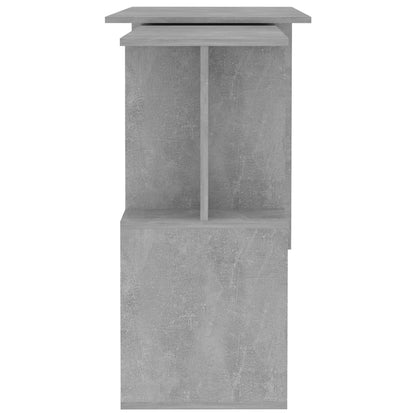 Corner desk 200x50x76 cm processed wood concrete gray