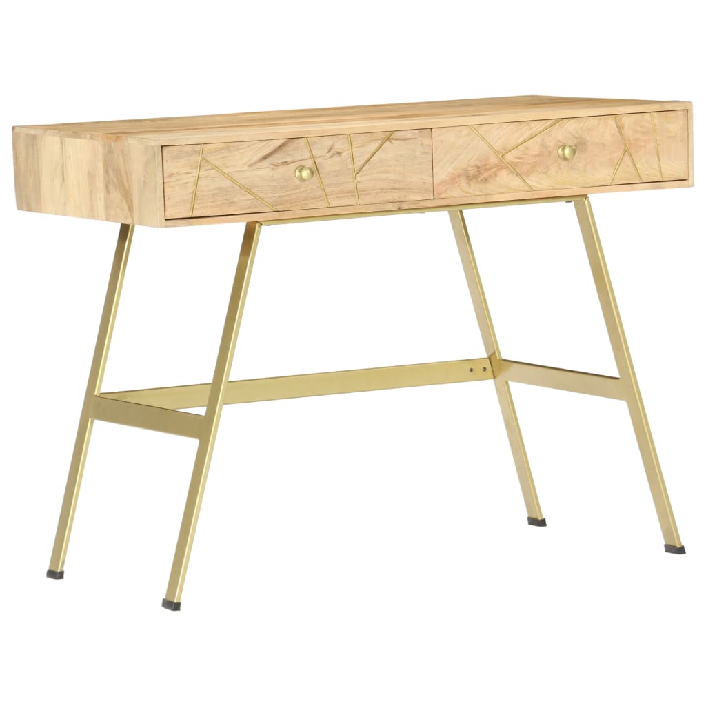 Writing desk with drawers 100x55x75 cm solid mango wood