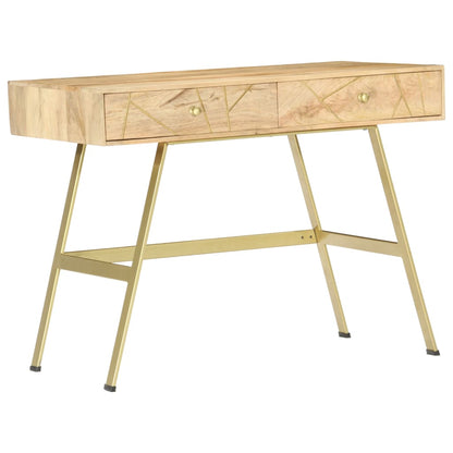 Writing desk with drawers 100x55x75 cm solid mango wood
