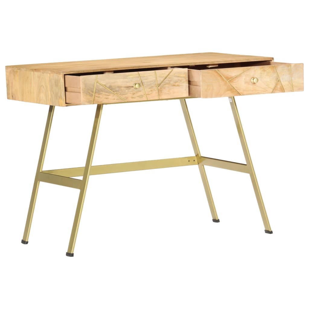 Writing desk with drawers 100x55x75 cm solid mango wood