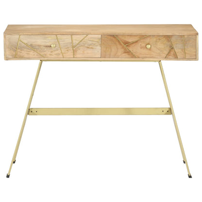Writing desk with drawers 100x55x75 cm solid mango wood