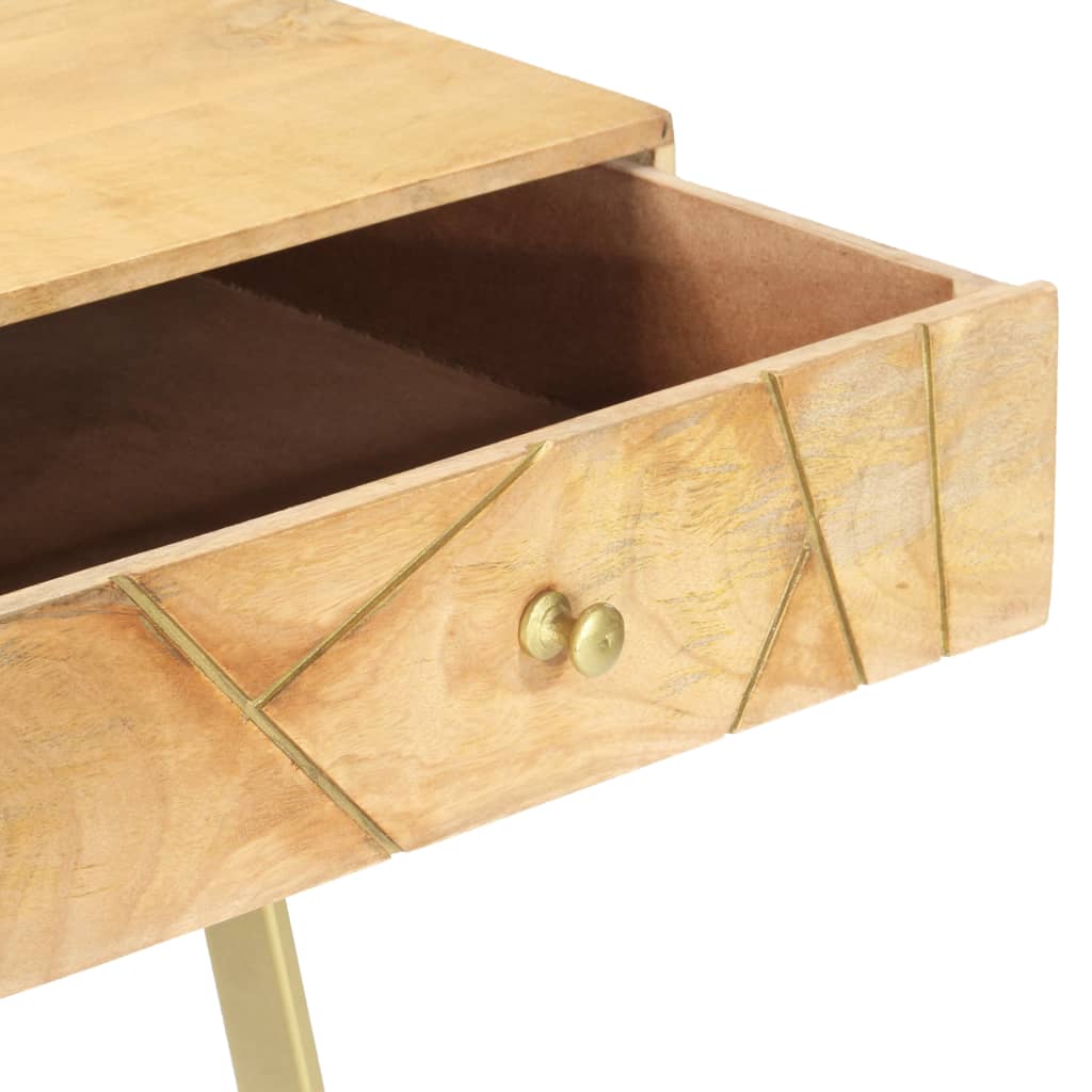 Writing desk with drawers 100x55x75 cm solid mango wood