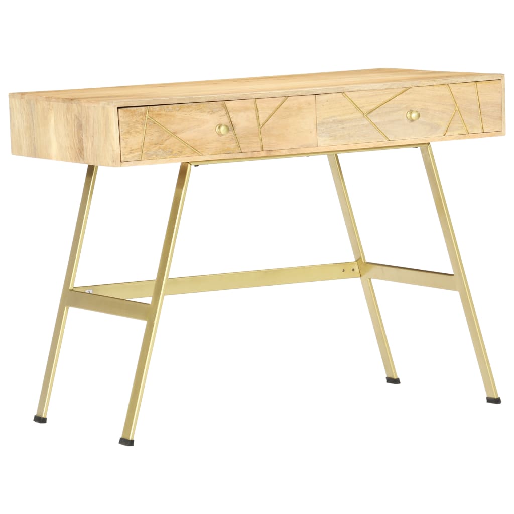 Writing desk with drawers 100x55x75 cm solid mango wood