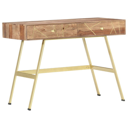 Writing desk with drawers 100x55x75 cm solid sheesham wood